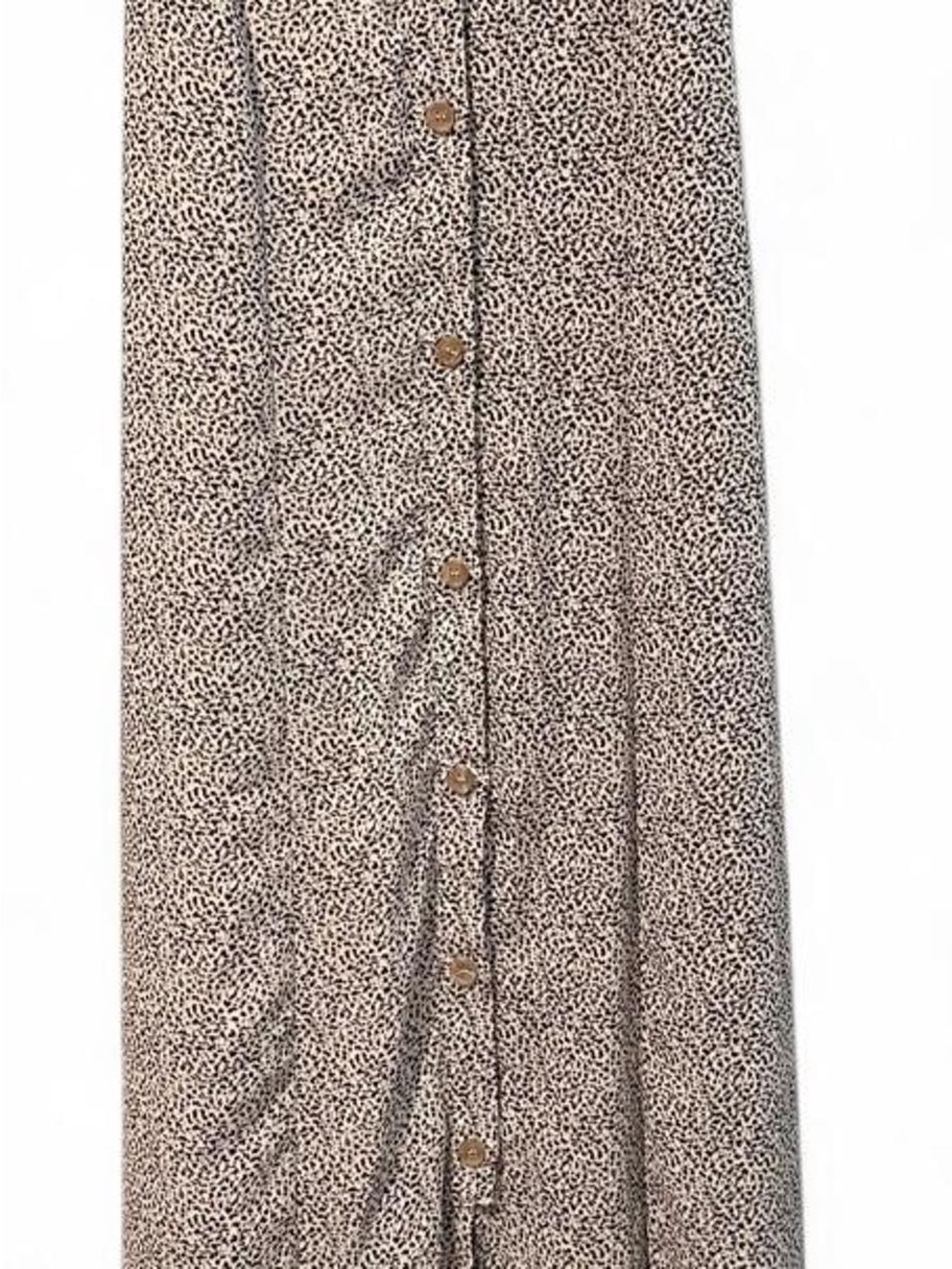 Sienna Sky Button-Front Leopard Maxi Dress - Beige & Black